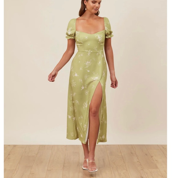 Park & Fifth Midi Dress with short sleeves and slit - Picture 1 of 5